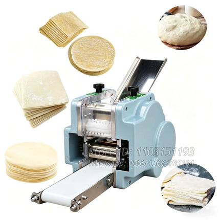 Automatic Chapati Pasta Tortilla Papad Momo Empanada Tortill Samosa Gyoza Wonton Spring Roll Maker Dumpling Skin Wrapper Machine