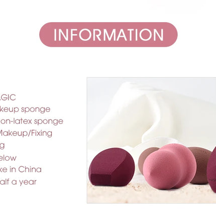 IMAGIC 16-Colors Makeup Sponge Tools Face Beauty Cosmetic Foundation Powder Puff Wet and Dry Use gąbka do makijażu косметика