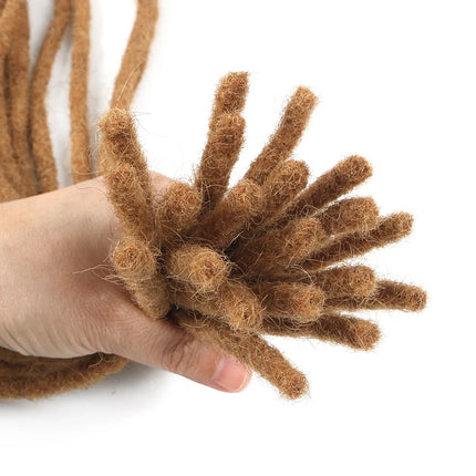 Dreadlocks Extensions Human Hair #27 Color 0.4 0.6 cm Handmade Crochet Braid Loc Extensions Dread Extension Dreadlocks 6-24 Inch
