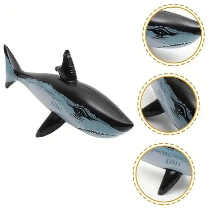  PVC Inflatable Shark Float Toy Outdoor Beach Pool Water Play Summer Party Leisure Accessory Holiday Present