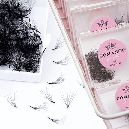 Portable 500 Premade Volume Fans Sharp Narrow Base 3d 6d 7d 10d 12d 14d Wide Fans Bouquet Faux Mink Promade Eyelash Extension