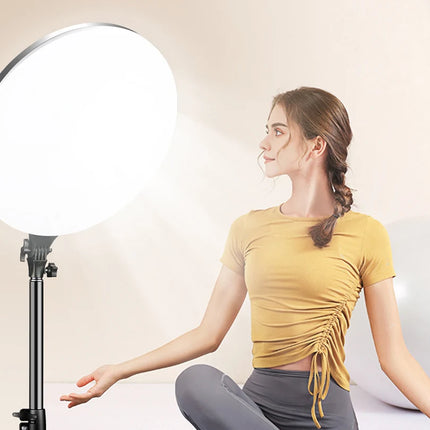 10inch LED Photography Fill Lighting , Tripod Stand Boom Arm Camera Photo Studio Circle Led Selfie Ring Light Phone Lamp Video