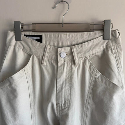 Cleanfit Design Sensation Casual Workwear Trousers Wide Leg Knife  in Beige Casual Straight Cut Leisure Youth Pants
