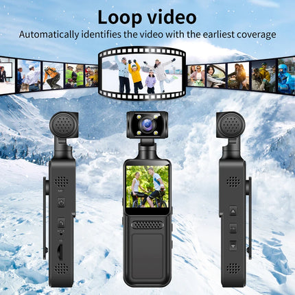 New Handheld 4k Hd 180 ° Rotating Mini Portable Camera Wearable Night Vision Sports Camera Outdoor Activity Recording
