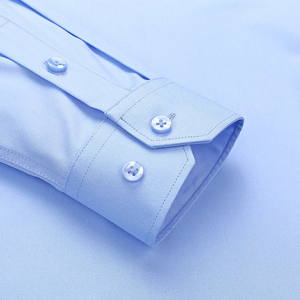 No-Iron Anti-Wrinkle 8XL New Fabric 50% Bamboo Fiber 46%Polyester 4%Spandex Men Shirts Long Sleeve Business work shirt Soft Cozy