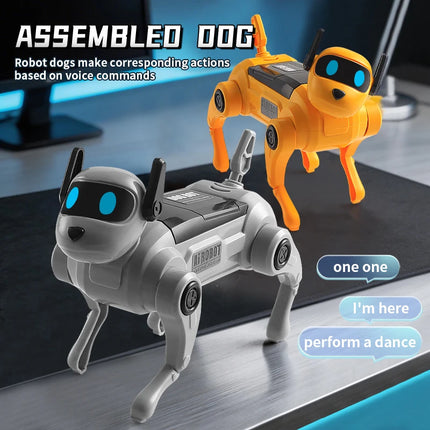 Kids' Electronic Toys AI Robot Smart Dog Talking Voice Controlled Children's Educational DIY Assembly Intelligent Fidgets Toys