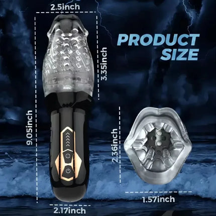 Automatic Male Masturbator Cup Rotation Silicone Vagina Vibrator Masturbation Erotic Sex Toy for Men Mastubator Blowjobs Machine