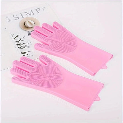 Multifunctional Silicone Pet Grooming Gloves Dog Cat Bathing Shampoo Scrubber Hair Removal Cleaning Gloves