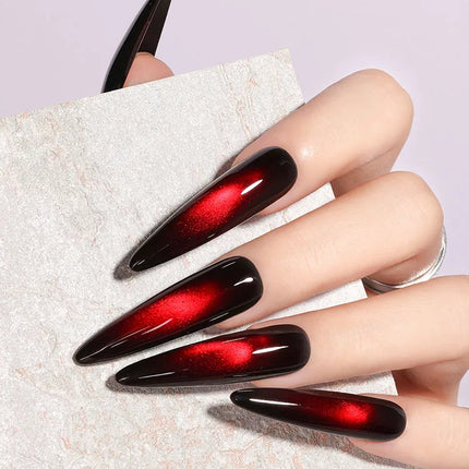 Cat Eye Enamel Ruby Glass Beads Nail Polish 9-Color Pop Cat Eye Enamel Solid Color Nail Polish Nail beauty Not Easy To Fade