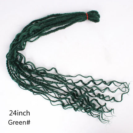24" Double Ended Dreadlock Extension 5/10 Strands Synthetic Boho Box Braid Dreads Extensions Hippie Style Dreadlocks For Women