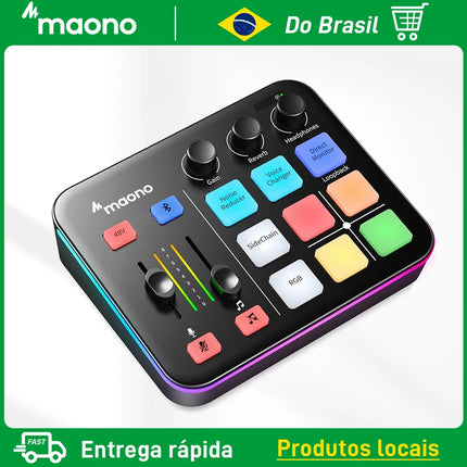MAONO G1 NEO interfaz de audio Audio Mixer g1,Custom Sound Effects,XLR Audio Interface,for Gaming Voice,Podcast
