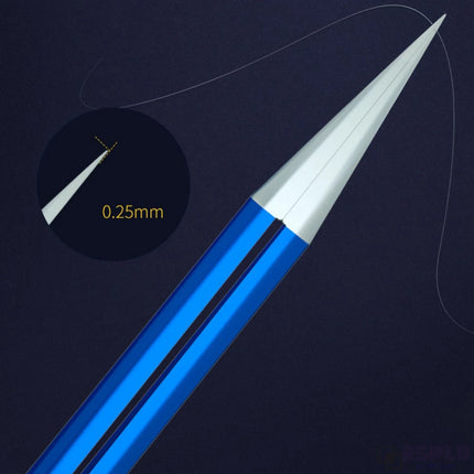 Mechanic 160mm High Precision Non-Magnetic Stainless Steel Tweezers 0.25mm Thin Tip of 0.008mm Flying Line for Industrial Repair