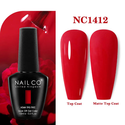 NAILCO 131Colors TPO FREE HEMA Vernis Semi Permanent UV Varnish Gel Nail Polish Nails Art Gel Manicure TOP BASE Varnish Hybrid