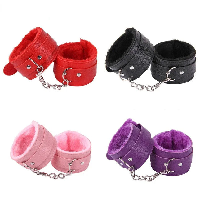 PU Leather Handcuffs Sex Bondage Restraints Wrist Hand Cuffs Product,Adult Game Toys for Women&Men Products Bdsm Fetish
