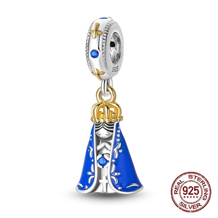 925 sterling silver boys and girls lovers pendant charms Fit 4MM hole diameter bracelet charm beads necklace Diy female jewelry