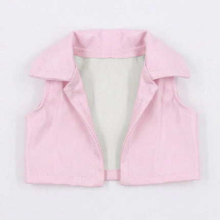 18-inch American Girl and 43cm new reborn doll accessories leather vest, perfect baby gift for our generation