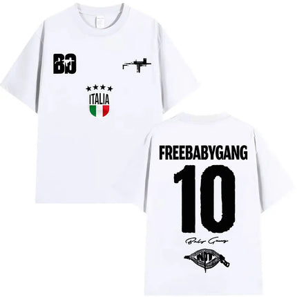 Rappeur Baby Gang Tour 2026 Album Merch T-shirts Men Women Clothing Hip Hop Oversized T Shirt Summer Casual Short Sleeve T-shirt