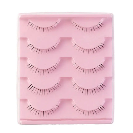 5 Pairs Lower Eyelashes Under Eye Lashes Soft Lower Eyelashes Clear Band Manga Bottom Lashes Natural Lashes Korean Makeup