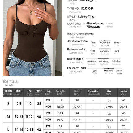 Phantasy Sexy Spice Sling Strap Slim Vest Women's Clothing 2025 Spring And Summer Comfortable Breathable Vest for Women Home