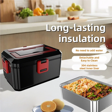 TINSOL 1.5L Electric Lunch Box 80W No Water Food Heater suitable for Portable Food Heating in Cars or Homes - Leak-proof
