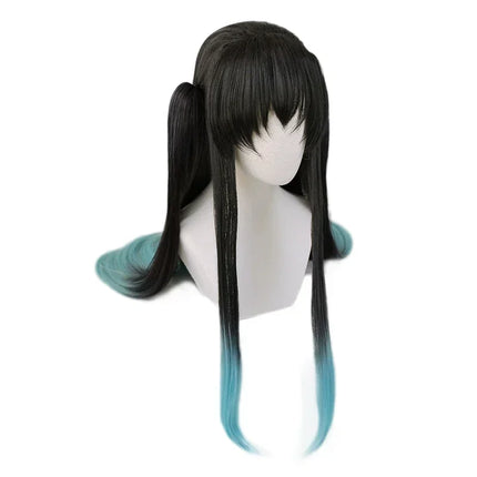 Anime Tokitou Muichirou Cosplay Wig Muichiro Tokito Wig Heat Resistant Synthetic Hair Wigs