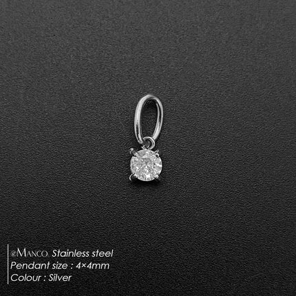 eManco 14K Gold Plated Stainless Steel  Inlaid With Zircon Pendant  Charm  Diy Jewelry Accessories Earring Making Supplies