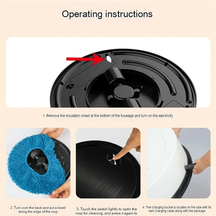 YCOC-Intelligent Mopping Robot Household Wet And Dry Mopping Machine Portable Rechargeable Cleaning Machine Vacuum Cleaner Durab