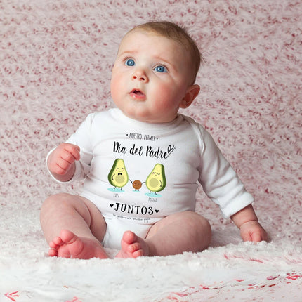 Our First Father's Day Together Infant Bodysuit Long Sleeve Crew Neck Romper Caaual Girl Boy Jumpsuit Fathers Day Best Gifts