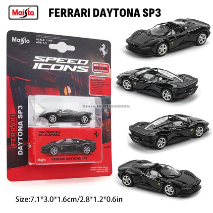 Maisto 1:64 Ferrari 812 Superfast SF90 SP1 Lamborghini 37 Chassis full alloy die-casting car model collection gift toys