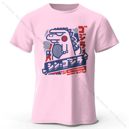 Harajuku Kawaii Animal Printed 100% Cotton T-Shirt, Lightweight Round Neck Short Sleeve Tee, Unisex Casual Wear