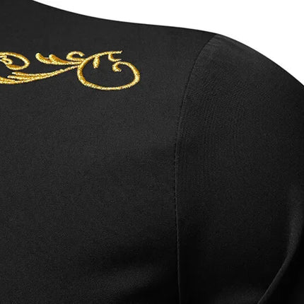Retro Court Style Embroidered Long Sleeve Shirt Men's Collared Shirt Spring 2025 New Arrival Casual British Style Clothing