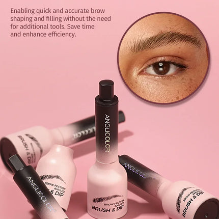 Wild Eyebrow Pencil Square Angled Brush Velvet 3D Brow Dye Cream Hairline Anti-smudge Waterproof Multifunction Eyebrow Tint Pen