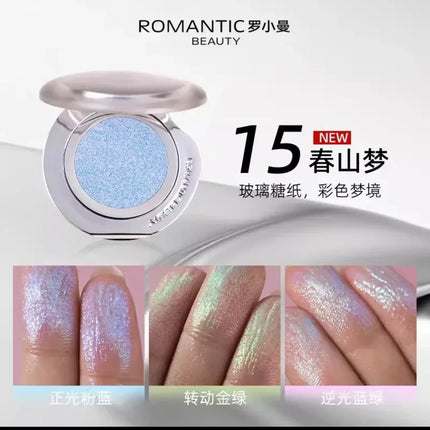 RMT High Gloss Chameleon Highlight Matte Purple Fine Powder Cream Blusher Shiny Face Brightening Integrated Plate ROMATIC Makeup