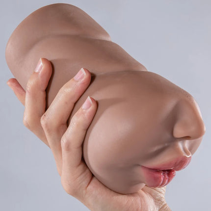 1 IN 1 Brown Mouth Sexy Toy Blowjob Fake Vagina for Men Oral Sex Toys Sexual Male Masturbator Man Deep Throat Realistic Pussy