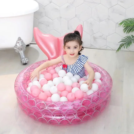 Thickened PVC Inflatable Toys Pool Indoor Outdoor Children Ocean Ball Pool Mermaid Shape Summer Inflatable Toys for Kids Adults