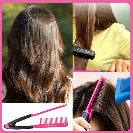 Hairdressing Straightening Comb Hair Straightener Brush Pro Salon Haircut DIY Barber Styling Tools Anti-static Comb