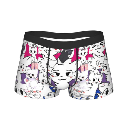Men Boykisser Silly Cat Boxer Briefs Shorts Panties Soft Underwear Cartoon Furry Male Funny Plus Size Underpants