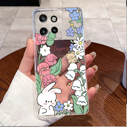 Soft Silicone TPU Clear Case For Motorola Edge 50 Neo 5G/Moto S50 5G Viral Elegant Kitten Painted Casing Shockproof Cover