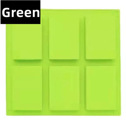 Newest 6 Grids Rectangle Silicone Soap Making Molds DIY Chocolate Mousse Cake Bakeware Ice Cream Mould Tools Birthday Gifts 2023