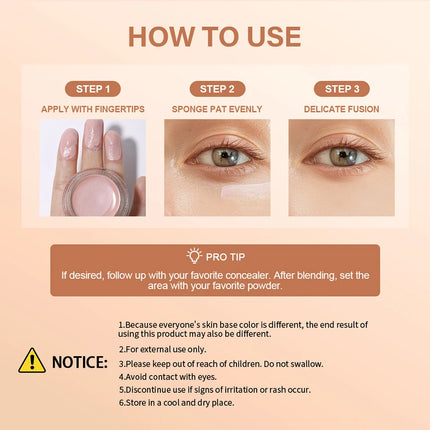 Illuminating Under-Eye Concealer Full Coverage Long Lasting Nourish Correcting Eye Concealer Korean Makeup Conceal Dark Circles