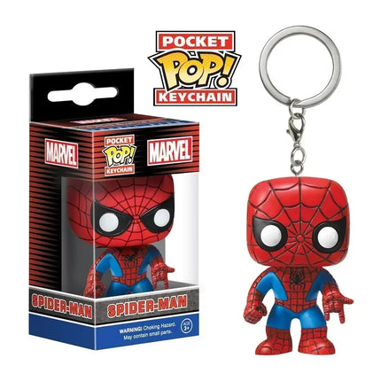 FUNKO Captain America Inro Man Deadpool Spider Man Thanos Thor Keychain Toys Vinyl Doll Collectible Toy Figures Best Kid Gift