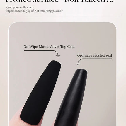 RSNAIL 10g Velvet Matte Top Coat Gel Nail Polish UV Gel Soak Off Semi-Permanent Varnish Clear Matte Top Coat Nail Art Lacquer