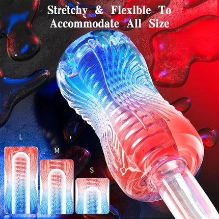 Artificial Vagina 3D Realistic Texture Spiral Tunnel Sex Toy Portable Male Masturbator Cup Delay Ejaculation Peni Massage