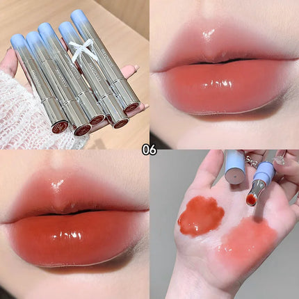 Mirror Watery Essence Lip Gloss Long-Lasting Non-Sticky Plumping Liquid Lipstick Jelly Lip Glaze Makeup Moisturizing Lips Tint