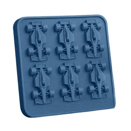 6-Cavity 3D Formula Racing Car Ice Mold F1 Silicone Chocolate Jelly Tray DIY Baking Tool Race Car Ice Cube Maker for Tumbler