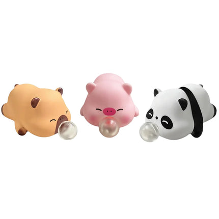 2026 New Cute Animal Bubble Blowing Squishy Toy Stress Relief Squeeze Toy Panda Pig Fidget Toy Slow Rebound Desk Decor Gift