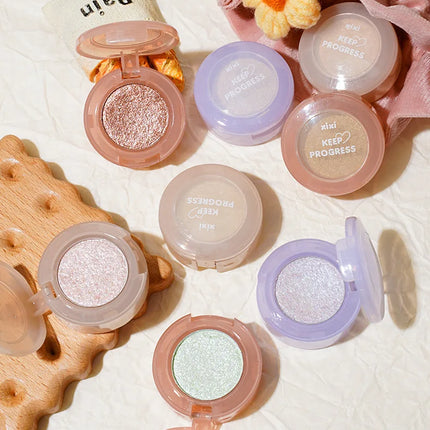 Potato Texture Glitter Eyeshadow Palette Pearlescent Diamond Monochrome Highlighter Powder Brighten Shiny Eyes Makeup Cosmetics
