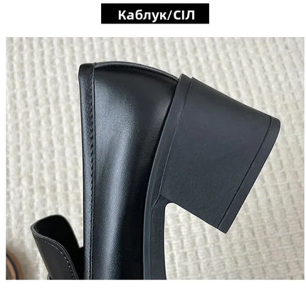 Bla Chunky Heel Mary Janes Women's oes Spring 2026 New High Heel Loers Retro Briti Sle Single oes Faionable Cas...