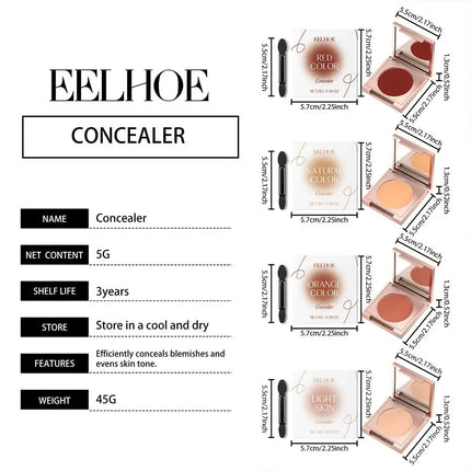 1PCS Lightweight Concealer Watery Texture Long Lasting Wear High Coverage Natural Look Hydrating Radiant Skin Beauty Makeup