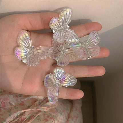 5pcs Korean Style Elegant Butterfly Hair Claw Cute Multicolor Hair Clip Claw Clamp Braid Hair Headwear Girls Accessories